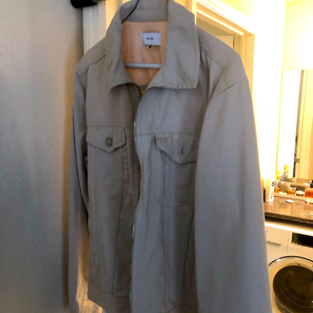 Reiss Mills jacket in Ecru (size M).